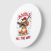 Doodle de hele weg Funny Goldendoodle Kerstman Hoe Grote Klok (Hoek)