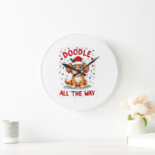 Doodle de hele weg Funny Goldendoodle Kerstman Hoe Grote Klok (Huis)