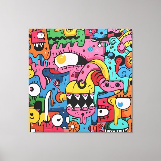 Doodle Delirium Canvas Afdruk (Voorkant)