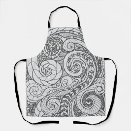 Doodle Design All-Over Print Apron Schort