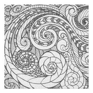 Doodle Design Foto Vergroting Afdruk