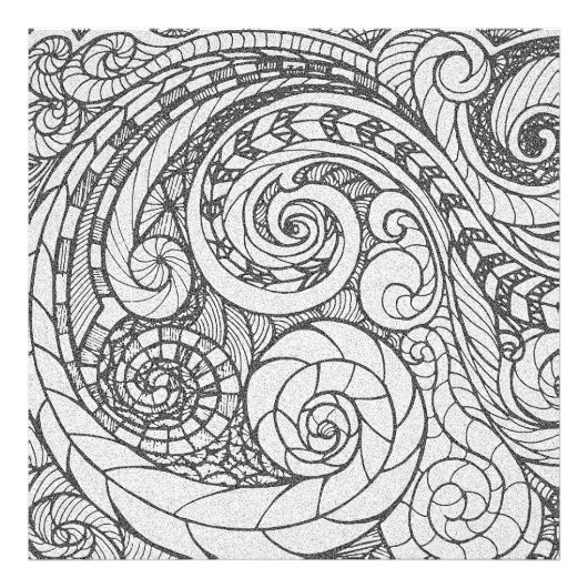 Doodle Design Foto Vergroting Afdruk (Voorkant)