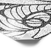 Doodle Design Foto Vergroting Afdruk (Hoek)