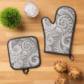 Doodle Design Ovenwant & Pannenlap Set (Top down)