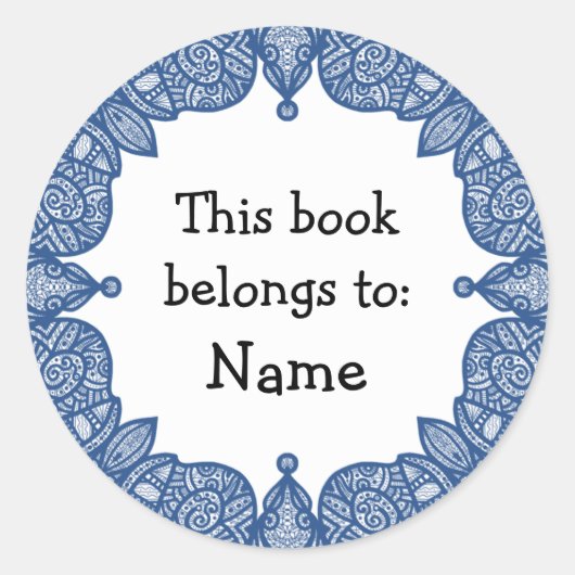 Doodle Design Ronde Sticker (Voorkant)