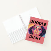Doodle Diary op Dark Peach Notitieboek (Binnen)