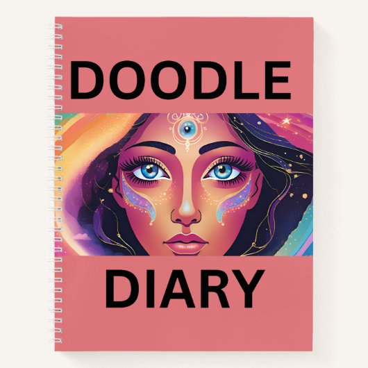 Doodle Diary op Dark Peach Notitieboek (Voorkant)