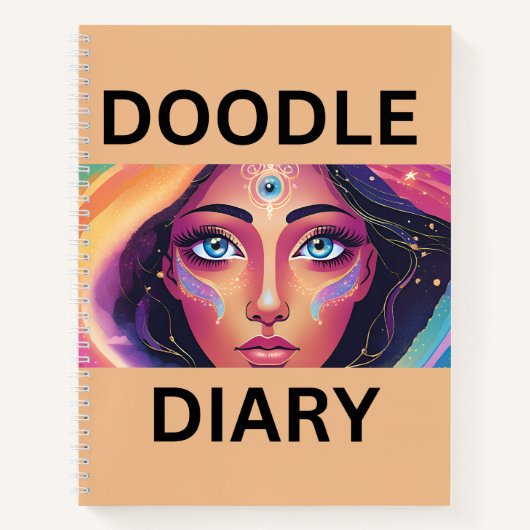 Doodle Diary op Peach Notitieboek (Voorkant)