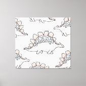Doodle Dinosaurs: Hand getrokken plezier. Canvas Afdruk (Voorkant)