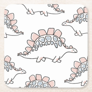 Doodle Dinosaurs: Hand getrokken plezier. Kartonnen Onderzetters