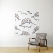 Doodle Dinosaurs: Hand getrokken plezier. Wandkleed (In situ)