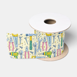 Doodle DIY-gereedschap en sterren verzameling Satijnen Lint