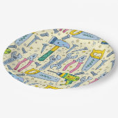 Doodle DIY Tool Collection With Stars Papieren Bordje (Gekanteld)