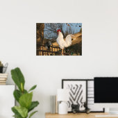 "Doodle Do", Bantam Rooster Poster (Thuiskantoor)