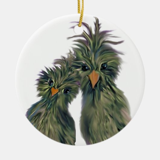 Doodle DODO Tortelduifjes Keramisch Ornament (Voorkant)