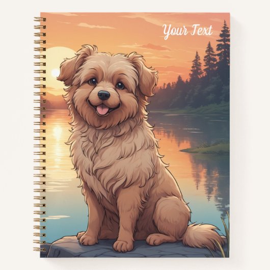 Doodle Dog aan het meer Notitieboek (Voorkant)
