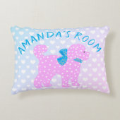 Doodle Dog Baby jong meisje Accent Kussen (Voorkant)