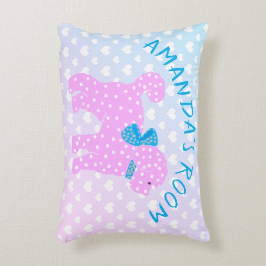 Doodle Dog Baby jong meisje Accent Kussen (Voorkant(Verticaal))