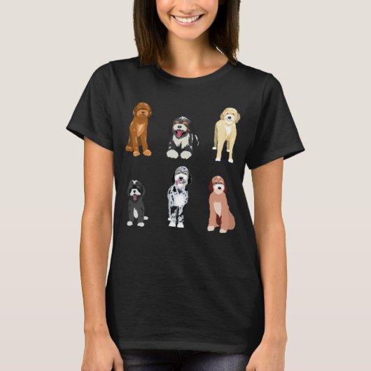 Doodle Dog  Cute Doodle Breeds T-shirt (Voorkant)