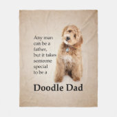 Doodle Dog Dad Fleece Deken (Voorkant)