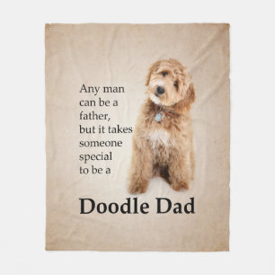 Doodle Dog Dad Fleece Deken