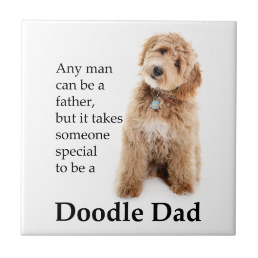 Doodle Dog Dad Tegeltje (Voorkant)