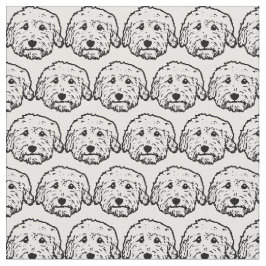 Doodle dog fabric - Goldendoedle, Labradoodle Stof