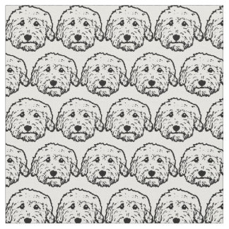Doodle dog fabric - Goldendoedle, Labradoodle Stof