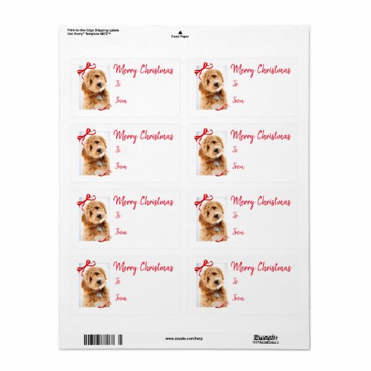 Doodle Dog Holiday Gift Stickers (Full Sheet)