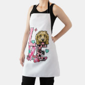 Doodle Dog Ik hou van mijn Valentijnsdag Schort (Insitu)