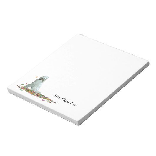 Doodle Dog In Leaves Notitieblok (Linkerzijde)