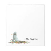 Doodle Dog In Leaves Notitieblok (Voorkant)