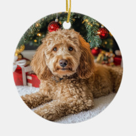 Doodle Dog Kerstmis Keramisch Ornament
