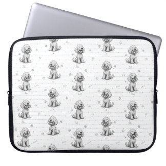 Doodle Dog Laptop Hoesje Laptop Sleeve