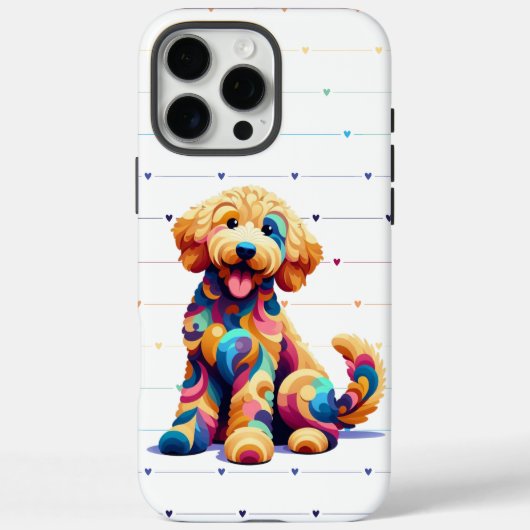 Doodle Dog Love Iphone Case (Achterkant)