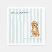 Doodle Dog | Personalized Pet Illustration Wedding Servet (Voorkant)