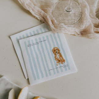 Doodle Dog | Personalized Pet Illustration Wedding Servet