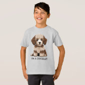 Doodle Dog schattig Aussiedoodle Puppy Kinder T-shirt (Voorkant volledig)
