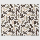 Doodle dog silhouette kleurig naadloos patroon cadeaupapier (Vlak)