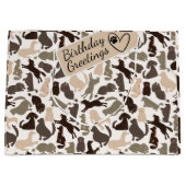 Doodle dog silhouette kleurig naadloos patroon groot cadeauzakje (Voorkant)