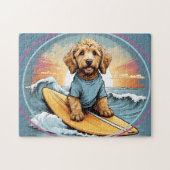 Doodle Dog Surfing Legpuzzel (Horizontaal)