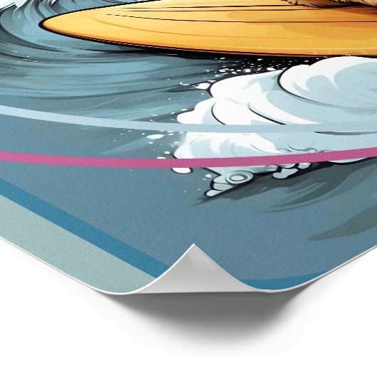 Doodle Dog Surfing Poster (Hoek)