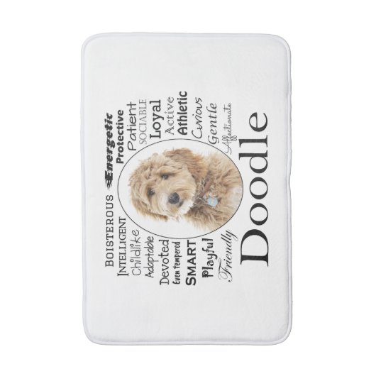 Doodle Dog Traits Badmat (Voorkant Verticaal)