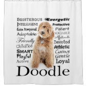 Doodle Dog Traits Douchegordijn (Voorkant)