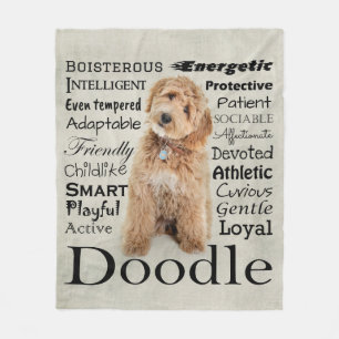 Doodle Dog Traits Fleece Deken