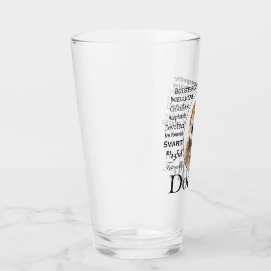 Doodle Dog Traits Glas (Rechts)