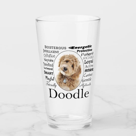 Doodle Dog Traits Glas (Voorkant)