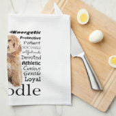 Doodle Dog Traits Theedoek (Quarter Fold)