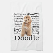 Doodle Dog Traits Theedoek (Verticaal)