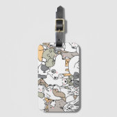 Doodle Dogs Background Bagagelabel (Voorkant (verticaal))